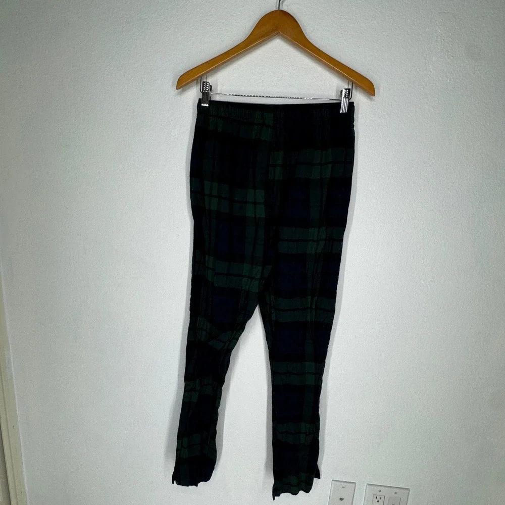 Polo Ralph Lauren Men Black Watch Plaid Pajama Pants Green Blue Medium Pony Logo
